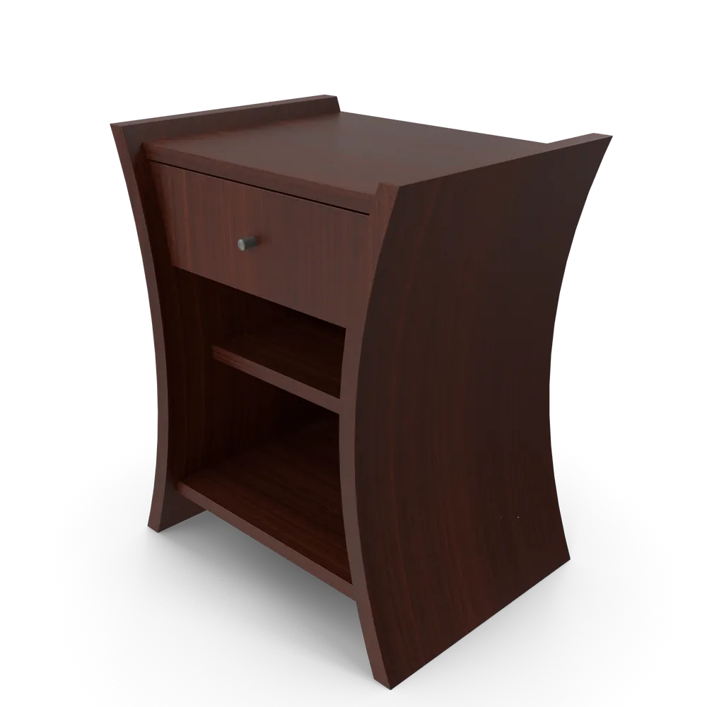 Table de chevet en cerisier africain