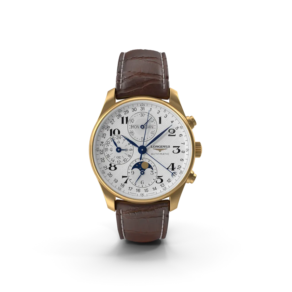 Montre à bracelet en cuir marron
