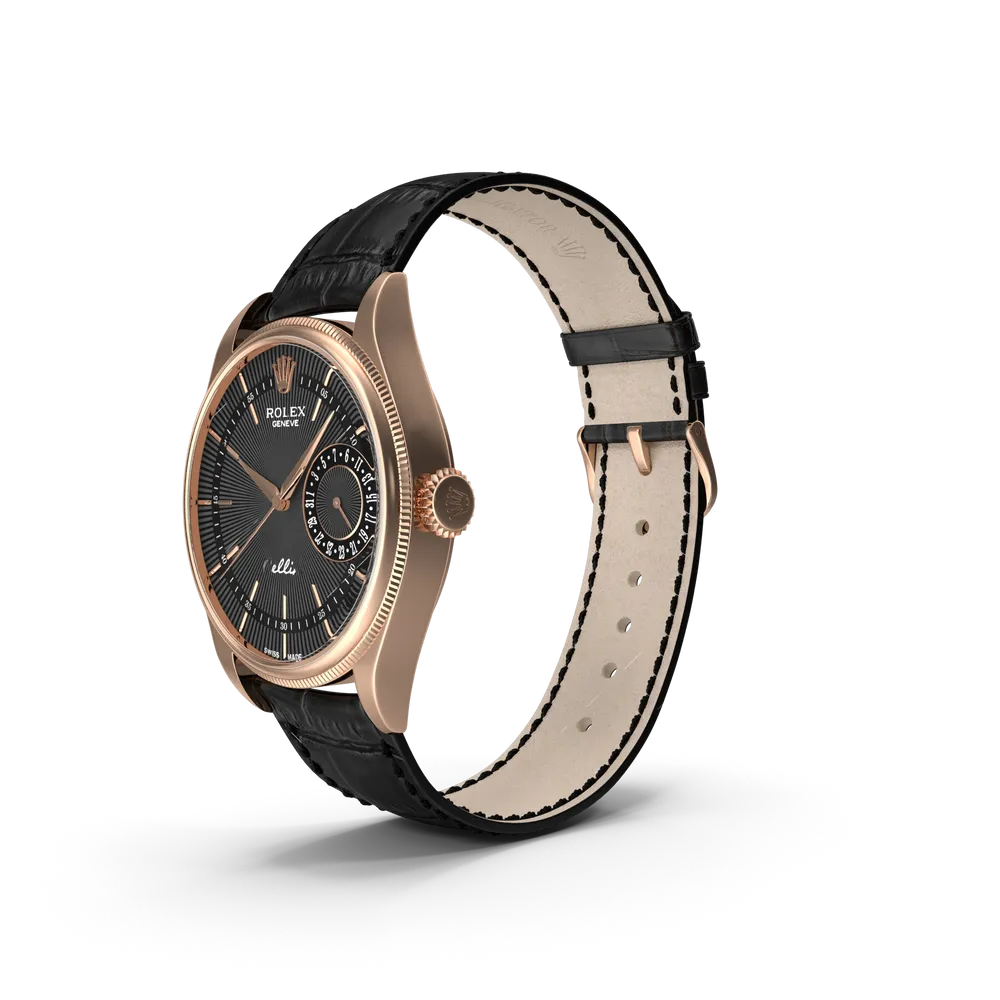 Rolex Cellini Date Dial Hitam