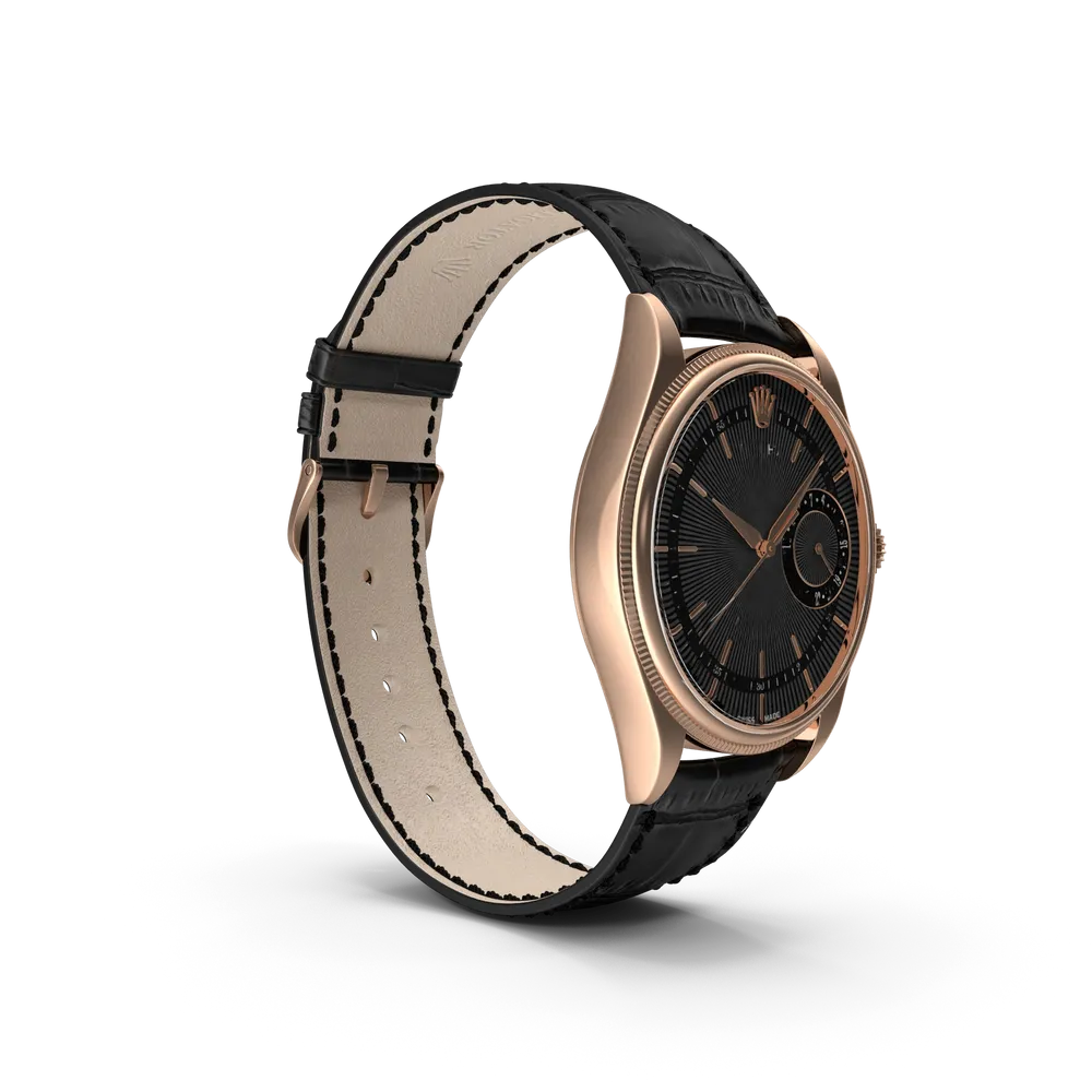 Rolex Cellini Date Dial Hitam